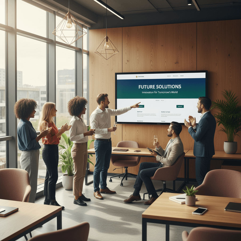 Website launch celebration and deployment review